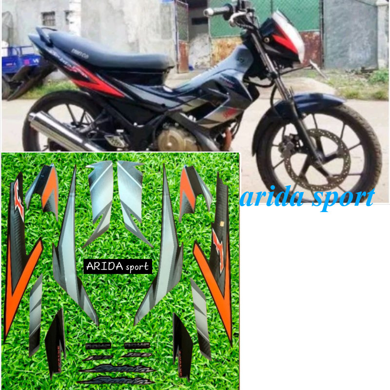 สติ๊กเกอร์ Striping Suzuki Satria F150 fu f 150 fu black 2007 motif ดั้งเดิม