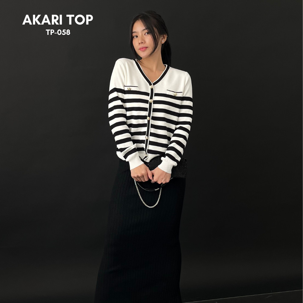 Akari เสื้อถักนิตติ้ง สายยาว กรุงเทพฯ สําหรับผู้หญิง (TP-058)