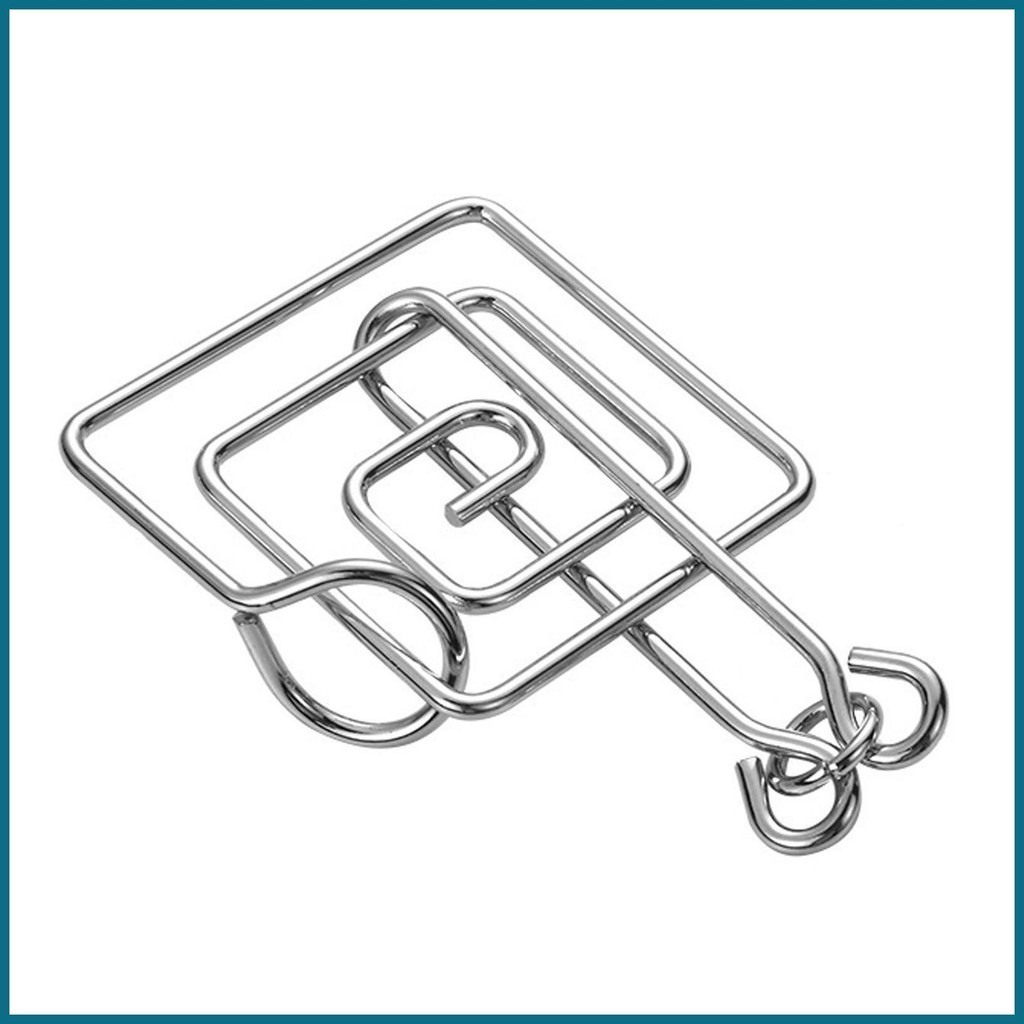 โลหะลวดปริศนา 8 ชิ้น IQ Test Disentanglement ของเล่น Iron V ปลดล็อค Interlock เกม Smooth Brain Tease