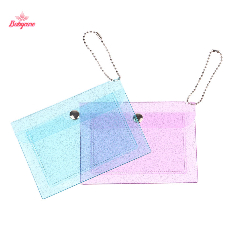 Byce> ใหม่ กระเป๋าสตางค์ PVC ใส กันน้ํา สําหรับใส่บัตรเครดิต บัตรประจําตัวประชาชน 1 ชิ้น