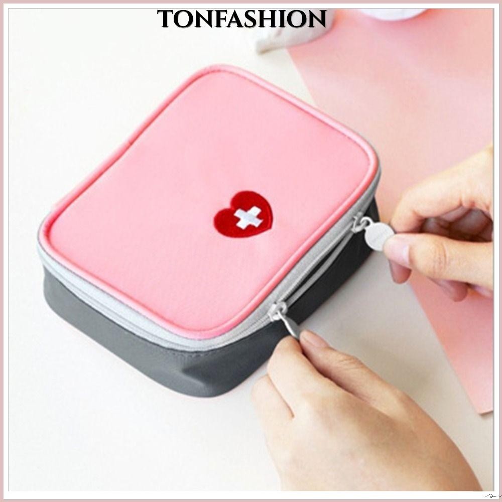 Tonfashion กระเป๋าเก็บยาฉุกเฉิน ขนาดเล็ก แบบพกพา สําหรับเดินทาง ใช้ในครัวเรือน