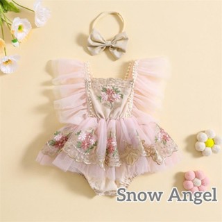 【ส่งจากไทย】​0-24M ชุดเด็กผู้หญิงทารกแรกเกิดเย็บปักถักร้อยดอก…