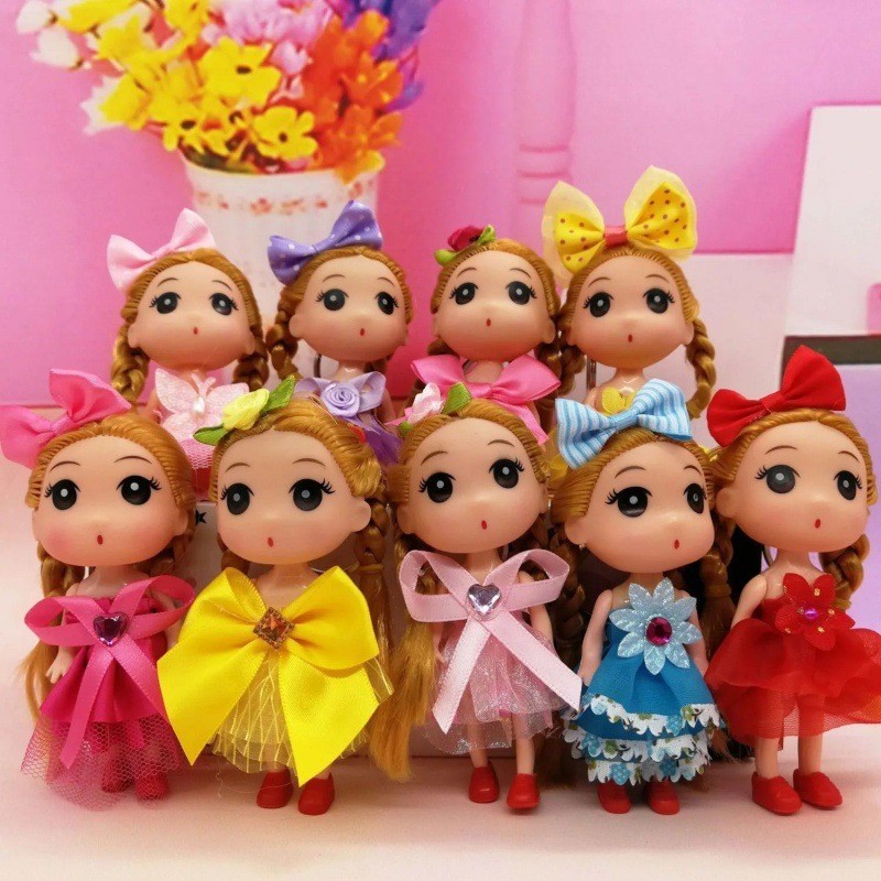 สไตล์ใหม่ 12 ซม. น่ารักสับสนตุ๊กตากระเป๋าจี้ตุ๊กตาไวนิลสาวของเล่นของขวัญเล็กๆสุ่ม