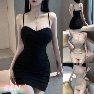(จัดส่งจากประเทศไทย) จั๊มสูทขายาวแฟชั่นฤดูร้อนสำหรับผู้หญิงพร้อมกระโปรงคลุมสะโพก