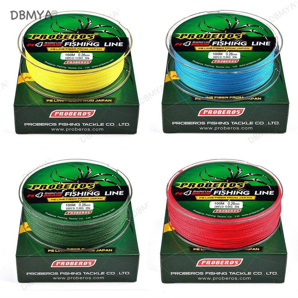 สายเอ็นตกปลา พร้อมส่ง พร้อมส่ง สายเอ็นตกปลา PE หลายสี 100 เมตร 10LB 15LB 20LB 25LB 30LB 35LB 40LB 45