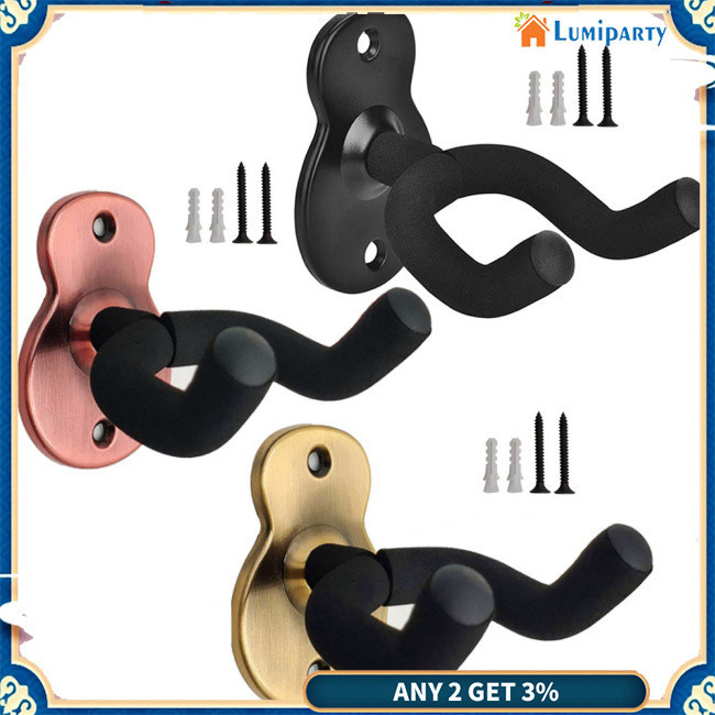 Lumiparty ตะขอแขวนกีตาร์อะคูสติก โลหะ ติดผนัง กันลื่น สําหรับกีตาร์ไฟฟ้า อูคูเลเล่