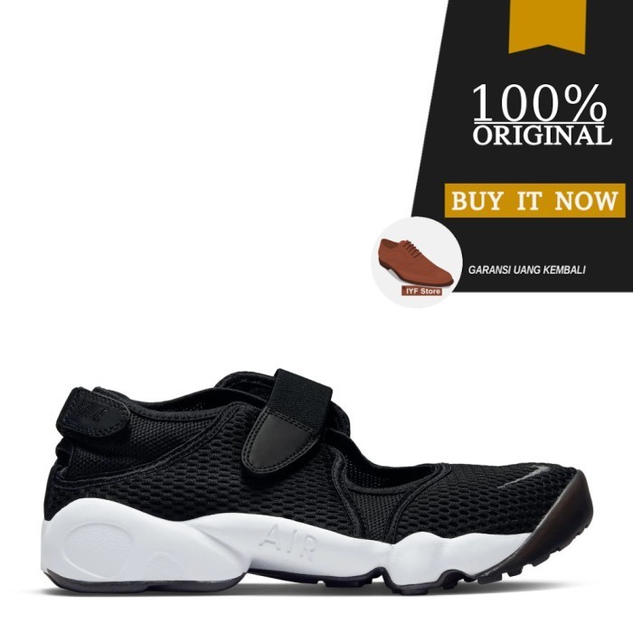 Sneakers Original Sepatu Nike Air Rift BR - Black/Cool Grey - 39
