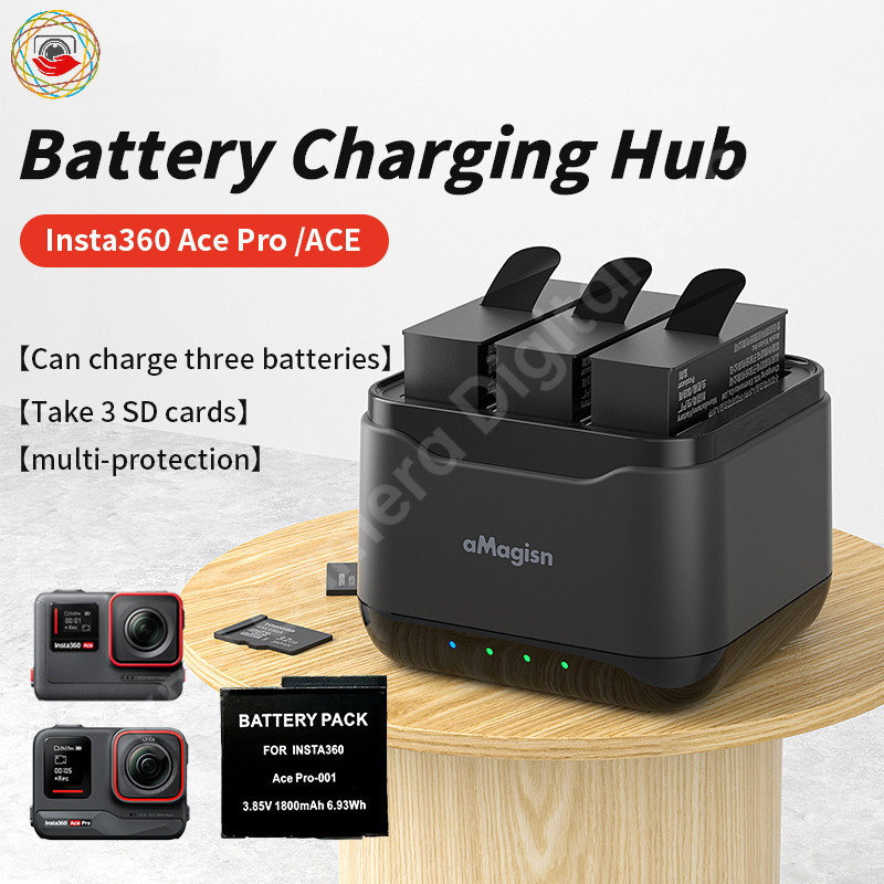 ฮับชาร์จแบตเตอรี่ อุปกรณ์เสริม สําหรับ Insta360 Ace Ace Pro Insta360 Ace Pro