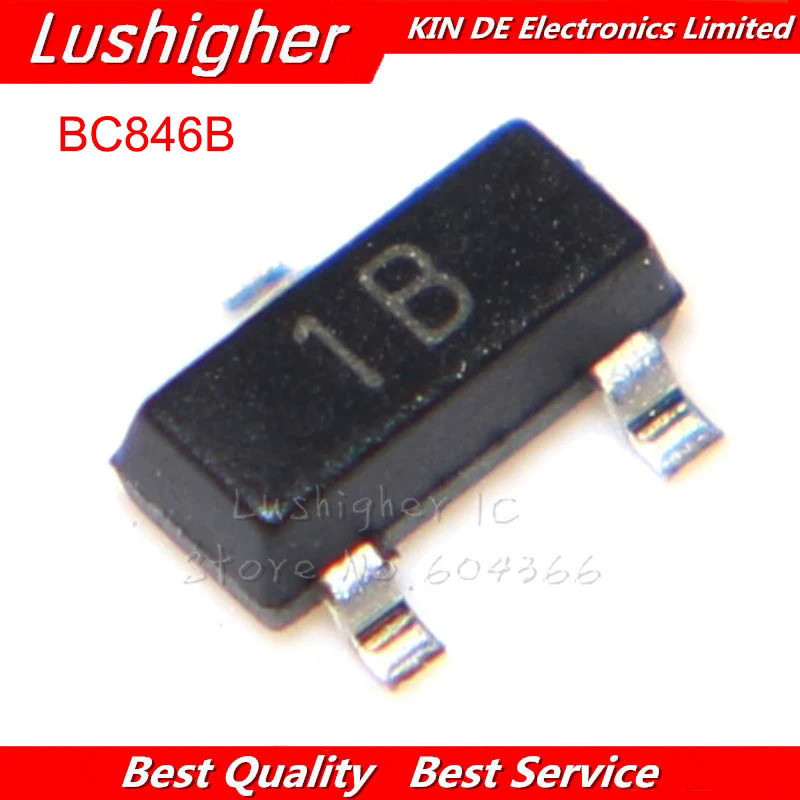 100PCS BC846B SOT23 1B BC846 SOT SMD SOT-23 ทรานซิสเตอร์ใหม่