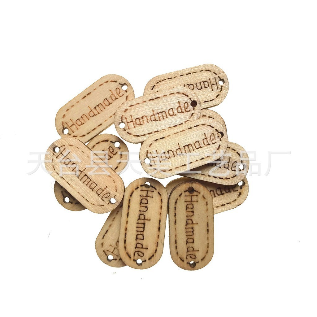 แผ่นไม้ธรรมชาติ ทรงวงรี ขนาด 24X12 มม. แฮนด์เมด 100 ชิ้น - รูปที่ 6