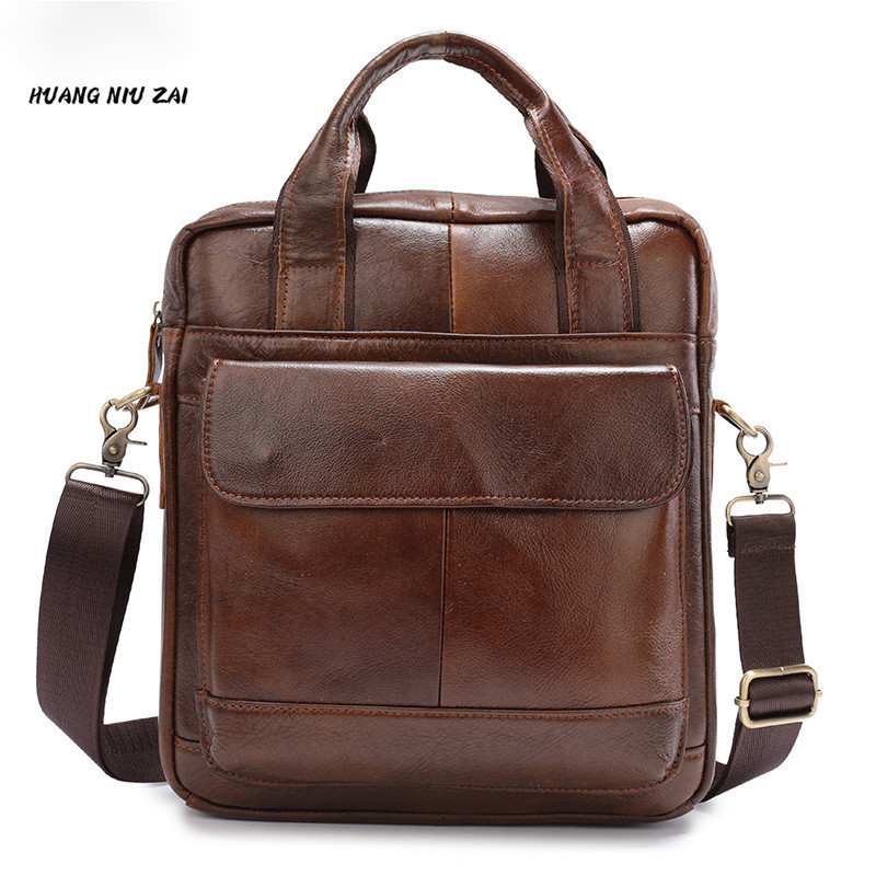 ของแท้หนัง Casual กระเป๋าสะพายผู้ชาย Crossbody Messenger กระเป๋าคุณภาพสูง Vintage กระเป๋าถือผู้ชาย Bolsos ชาย