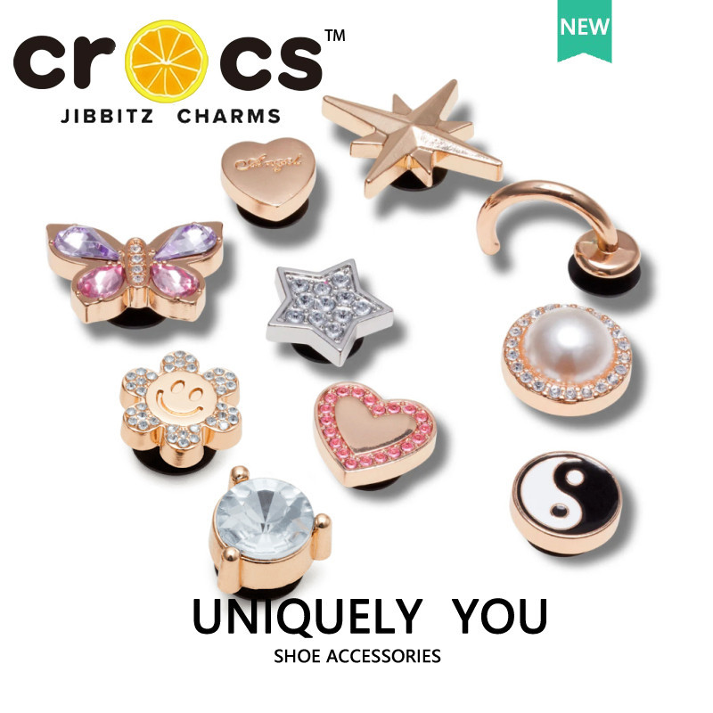 jibbitz crocs แท้ โลหะ เพชร อุปกรณ์เสริมรองเท้าแฟชั่น diy