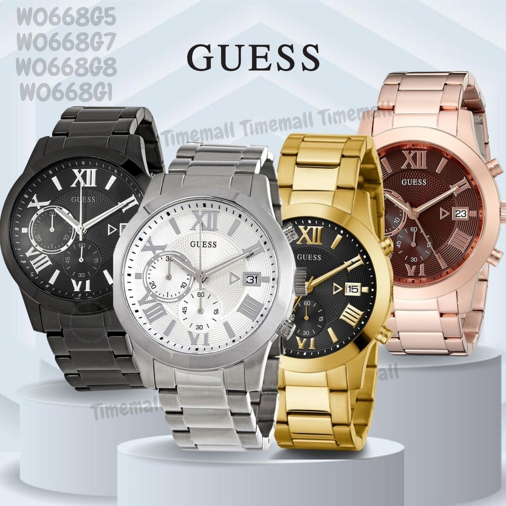 TIME MALL นาฬิกา Guess OWG353 นาฬิกาข้อมือผู้หญิง นาฬิกาผู้ชาย แบรนด์เนม  Brandname Guess Watch รุ่น W0668G7