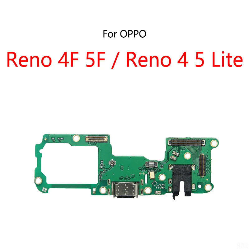 พอร์ตชาร์จ USB ซ็อกเก็ตปลั๊กเชื่อมต่อสายเคเบิลอ่อน สําหรับ OPPO Reno 4F 5F 4 5 Lite โมดูลบอร์ดชาร์จ