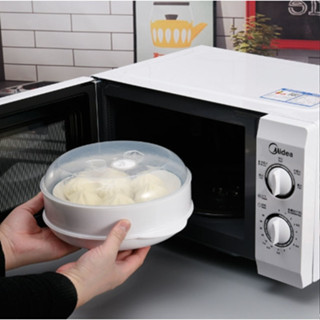 กล่องอุ่นอาหาร ที่นึ่งอาหาร ชุดนึ่งอาหารในไมโครเวฟ ล่องนึ่งอ…