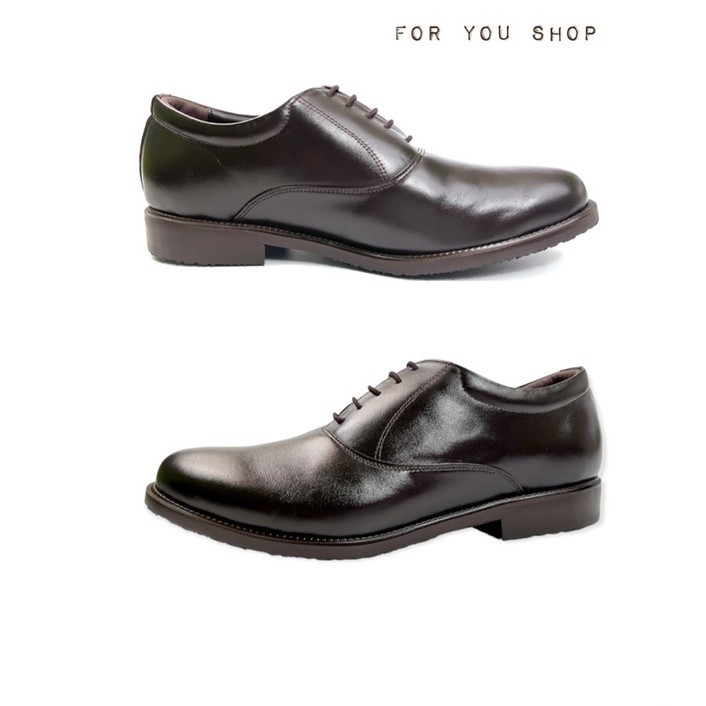 รองเท้าผ้าใบ รองเท้าคัชชูผู้ชาย หนังแท้100% ทรง Oxford Soft Genuineใหม่ 🎉 สีน้ำตาลเข้ม  รองเท้าคัทชู หนังผู้ชาย