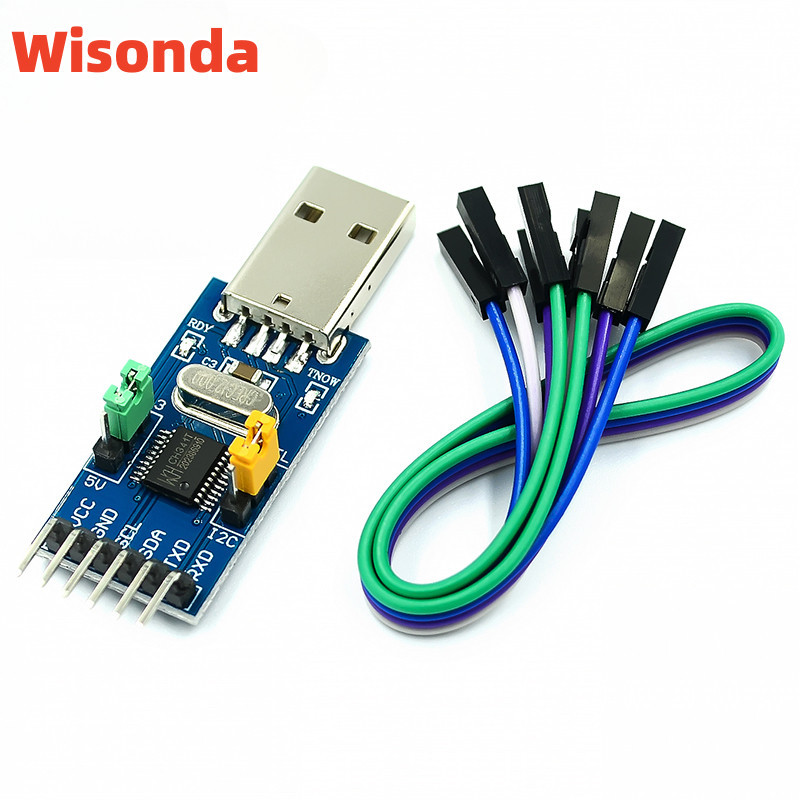 Ch341t 2-in-1 โมดูล USB เป็น I2C IIC UART USB เป็นพอร์ตดาวน์โหลด TTL MCU