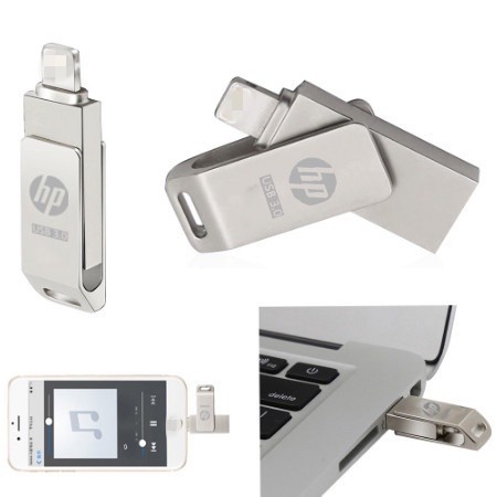 Hp แฟลชไดรฟ์ Usb 1TB 3 in 1 Otg Pendrive สําหรับ iPhone อุปกรณ์จัดเก็บข้อมูลภายนอก 2 in 1