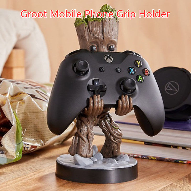 Groot Groot Groot Treeman ผู ้ ถือโทรศัพท ์ มือถือการ ์ ตูนเดสก ์ ท ็ อปตกแต ่ งเครื ่ องประดับ Handle Holder