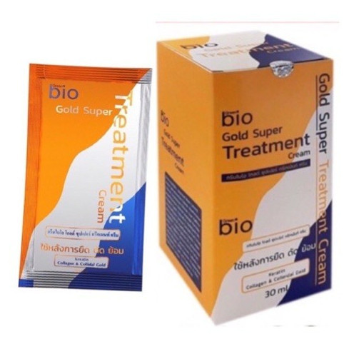 ไบโอโกลด์ แบบใหม่ 12 ซอง Bio Gold Extra Super Treatment Cream ครีมบำรุงเส้นผมโกลด์ไบโอเอ็กตร้า ไบโอทอง