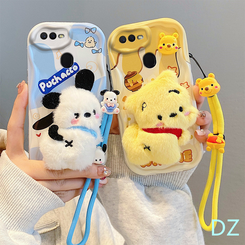 เคส Oppo F9 A5S A3S A12 A7 A12E A1K กรณีโทรศัพท์มือถือ ตุ๊กตาน่ารัก สร้อยข้อมือ TYMR