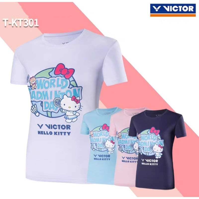 เสื้อแบดมินตัน VICTOR X HELLO KITTY KT-301 (WORLD BADMINTON DAY) 🎀