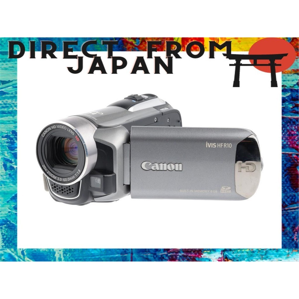 [มือสอง]《คุณภาพดี》Canon iVIS HF R10 20x Optical Full High-Definition Handyกล้องวิดีโอดิจิตอลกล้องกีฬาวันบรรยาย