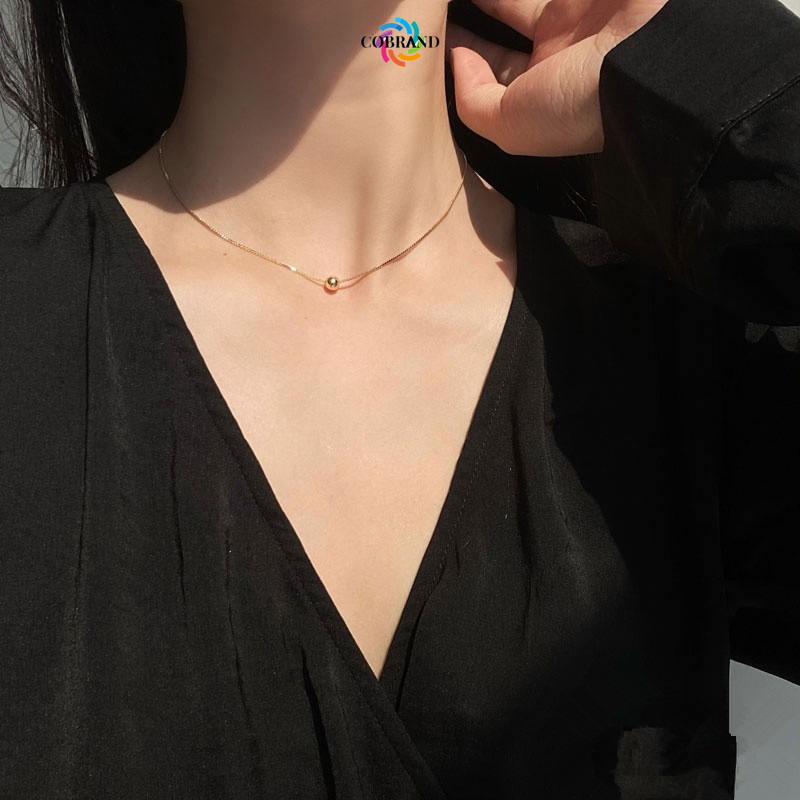 ราคาส่ง บุคลิกภาพ Adzuki Bean Necklace สุภาพสตรีอารมณ์ Trend Necklace โซ่กระดูกไหปลาร้าสั้นเรียบง่ายCOD