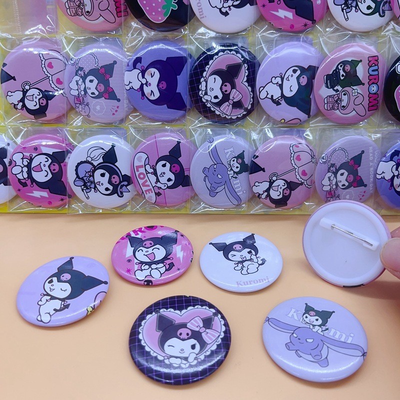 เข็มกลัด รูปการ์ตูนอนิเมะ Sanrio Kuromi Cinnamoroll น่ารัก สร้างสรรค์ 5 ชิ้น