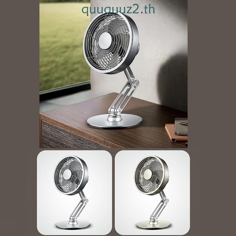 Quu พัดลมตั้งโต๊ะ USB ชาร์จ USB สําหรับห้องนอน หอพัก ในร่ม กลางแจ้ง