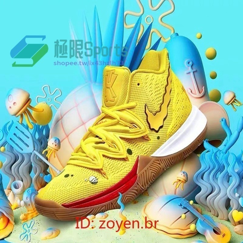 100% NK Kyrie Irving 5 Spongebob Patrick ภายใต้ Pit Sneatersde