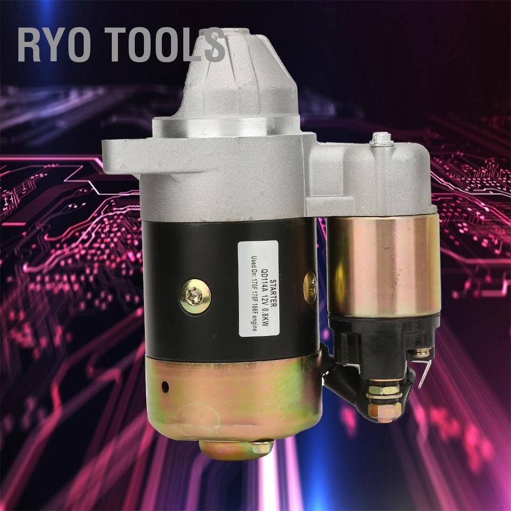 Ryo Tools 12V 0.8KW ปั๊มน้ำ/ดีเซล/เบนซินเครื่องยนต์สตาร์ทไฟฟ้ามอเตอร์หมุนผกผัน