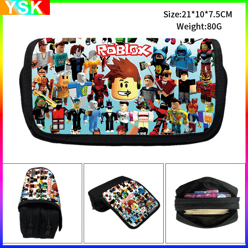 Roblox กระเป๋าดินสอ เครื่องเขียน หลายชั้น จุของได้เยอะ