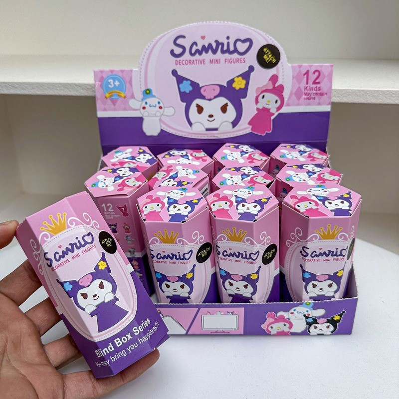 Sanrio Sonny Angel กล่องตาบอด Stitch Angel Kuromi Pikachu Crayon Shin Labub Surprise กล่องรูปคุณภาพสูงคริสต์มาสของขวัญของเล่น