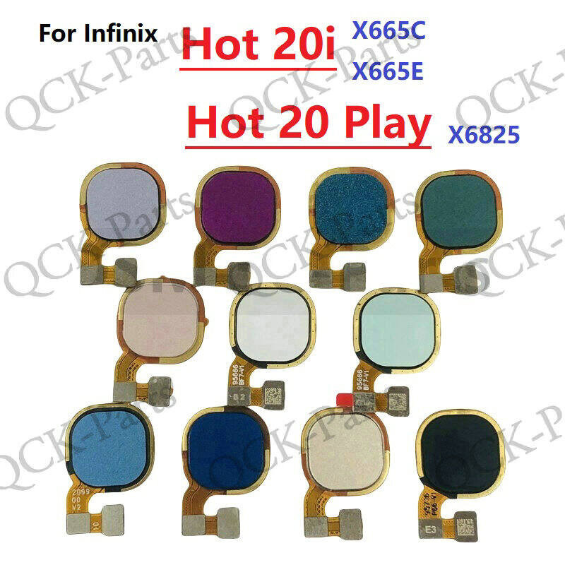 สําหรับ Infinix Hot 20i X665C X665E ลายนิ้วมือเซ็นเซอร์เครื่องสแกนเนอร์ Touch ID ปุ่ม home Flex สําหรับ Hot 20 Play X6825 อะไหล่