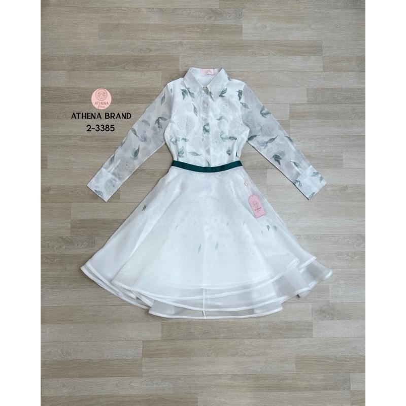 Hiso.closet (พร้อมส่ง) Athena85 สื้อ+กระโปรงเสื้อเชิ้ตแขนยาวคอปกดีไซน์ด้านหน้า  9/2 งานน่ารักๆ KM.