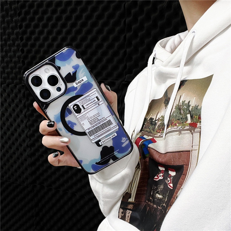 Bape STA APE graffiti Label Lucency 2 In 1 แม่เหล็กเคสโทรศัพท์เหมาะสําหรับ IPhone16 16Pro 16ProMax 16Plus 15 15Pro 15ProMax 14ProMax 14 14Pro 13 13 13PM 12 12Pro 12PM 11 11ProMax ราคา ถูกที่สุด ดีลบีเคเค แกลเลอรีภาพที่ 6