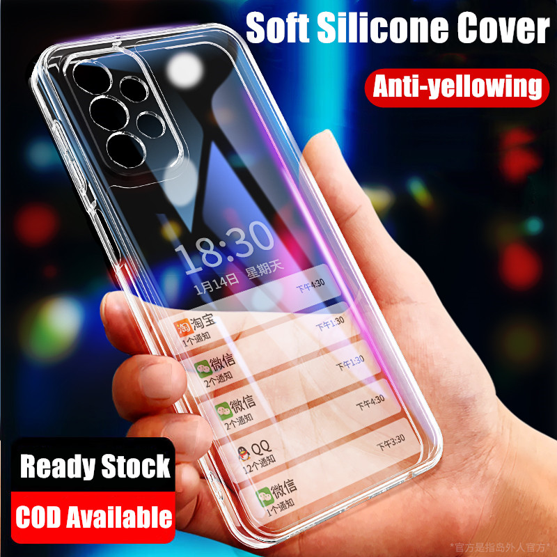 สําหรับ Samsung Galaxy A32 5G 6.5 นิ้ว SM-A326B A326BDS Slim Soft Clear Silicon Fine Hole Scratch-Re