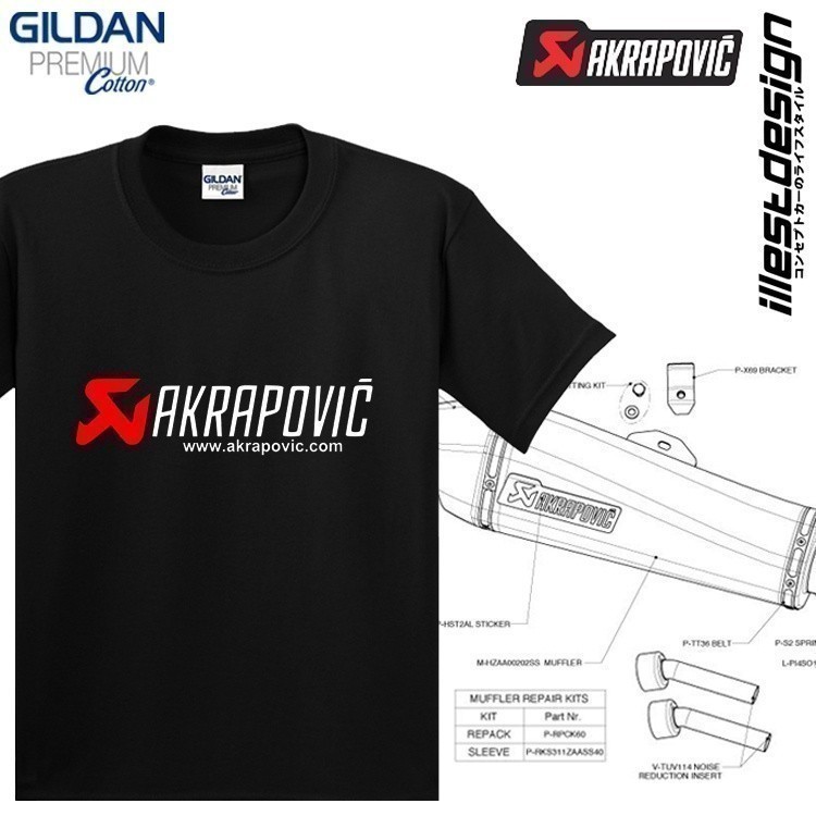 23 2025 fashion Moto Tees : เสื้อยืดดีไซน์รถแข่ง Akrapovic R15R3R6R1M CBR500R600RR ไม่ใช่ 400ZX6RZX1