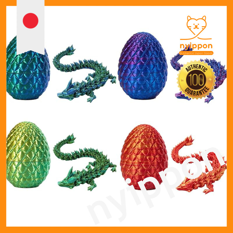 3D Printed Dragon Eggs - Mystery Crystal Dragon Egg Fidget Toy Surprise - Easter Egg Jointed Crystal
