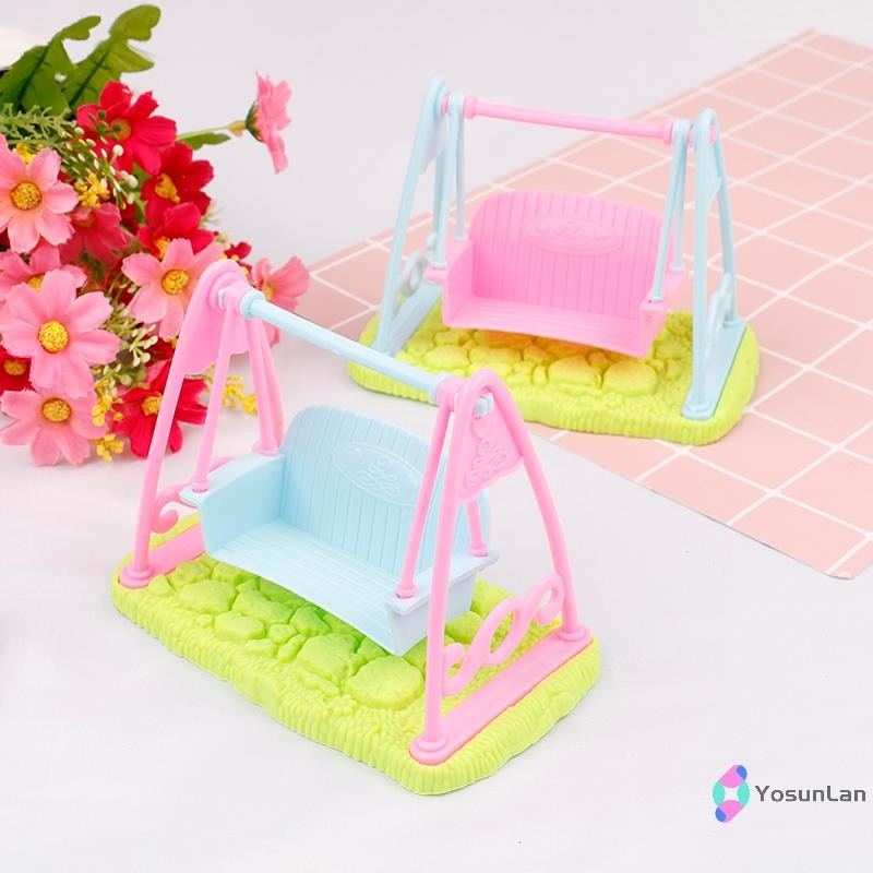 YosunLan] Swing Set For Doll Girl Doll House Furniture Accessories ใหม่