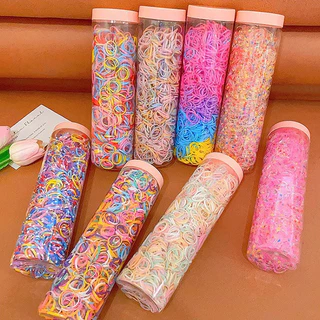 ยางรัดผม แบบใช้แล้วทิ้ง สีสันสดใส น่ารัก สําหรับเด็กผู้หญิง 500~2500 ชิ้น
