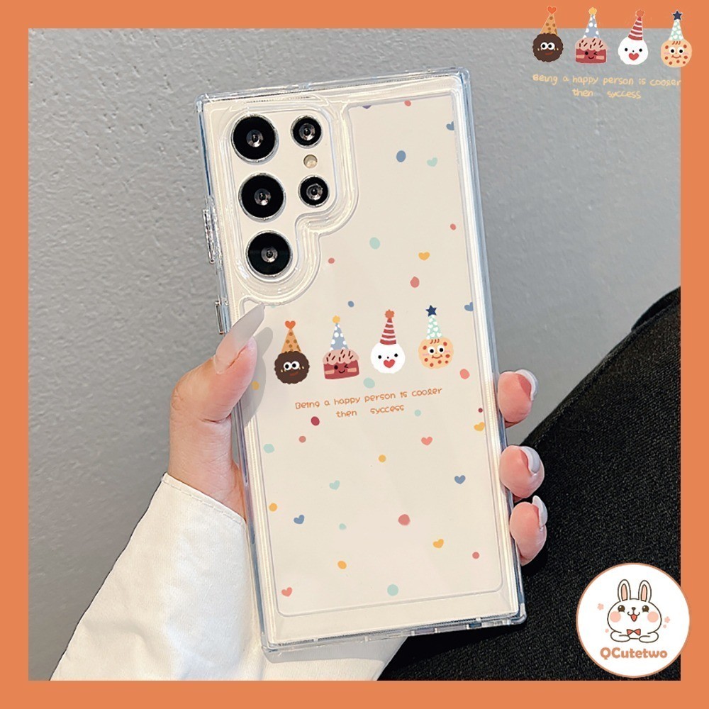 เคสโทรศัพท์มือถือแบบใส กันกระแทก ลายการ์ตูนคุกกี้ สําหรับ SAMSUNG S24 S24Ultra S23 S23Ultra S22 S21 S20FE A54-5G A50 A50s A30s A32 A13 A12 M12 A04 A04e