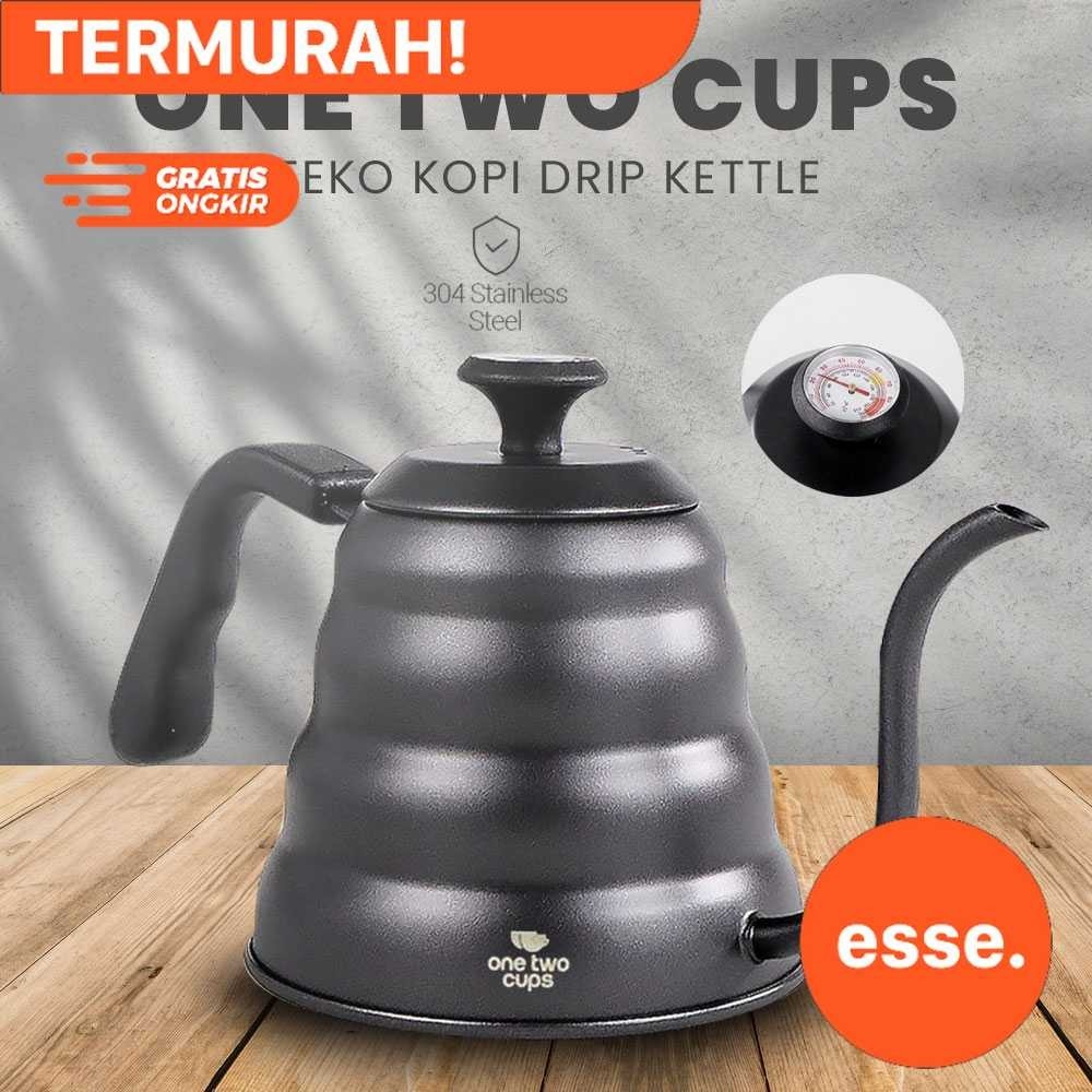Esse OTC Goose Neck Coffee Pot Pour Over Drip Kettle Thermometer - KE4012