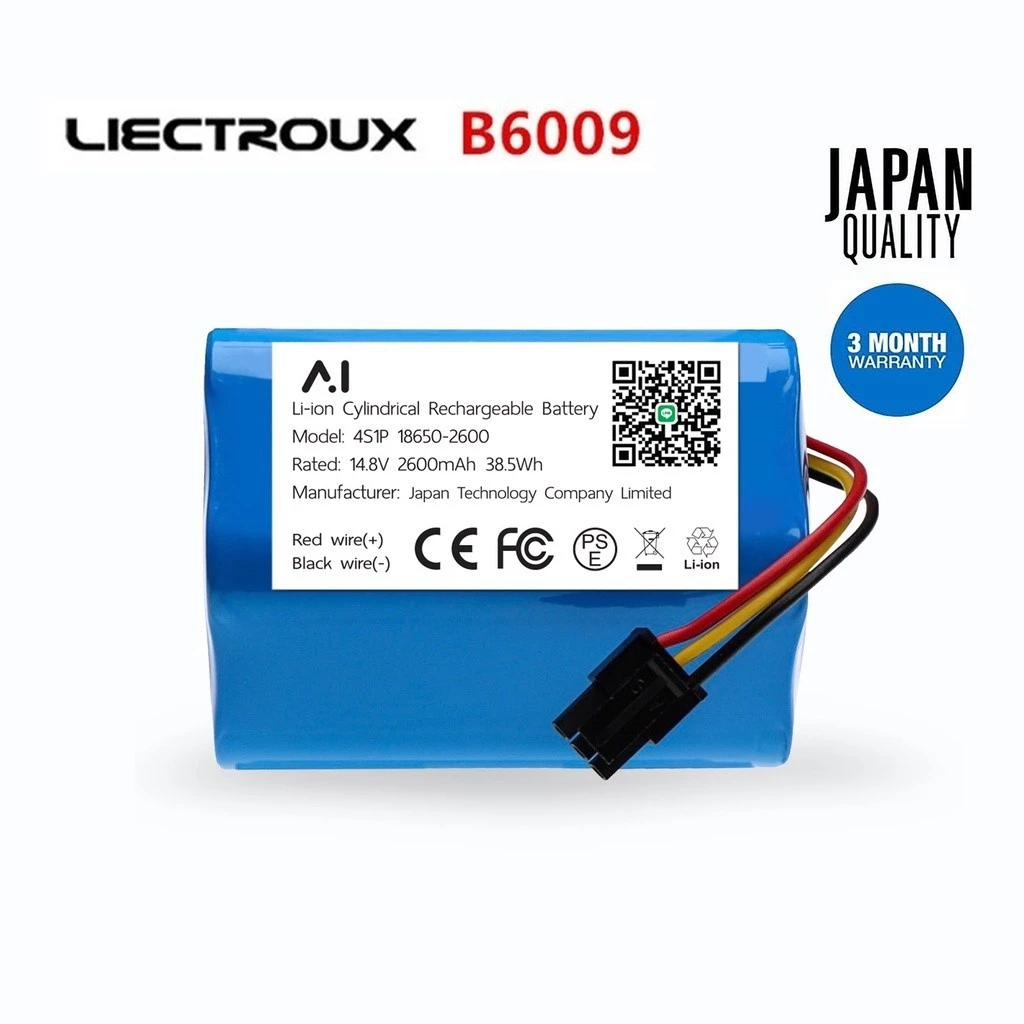 แบตเตอรี่หุ่นยนต์ดูดฝุ่น Liectroux B6009 Li-ion 2600mAh 14.4-14.8V thumbnail 3