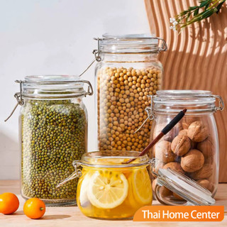 ขวดโหลแก้วมีฝาปิด สูญญากาศ กระปุกใส่น้ำพริก Glass sealed jar