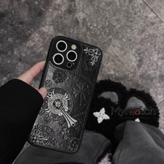 ใหม่Retro 3DโลหะCrossสําหรับ iPhone 17 Pro max 16 15 14 13 12 11 Pro Max 16 Plus 17 Air Embossออกแบบเต็มรูปแบบเลนส์ป้องกัน Hhole Design Anti Falling Cover