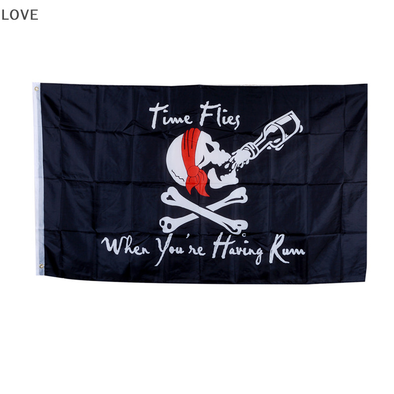 [JJCW] ธงโจรสลัด ลายกะโหลก Jolly Roger 90x150 ซม. สําหรับตกแต่งปาร์ตี้ฮาโลวีน QQW