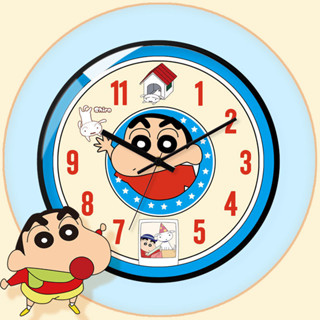 【พร้อมส่ง】 นาฬิกาแขวนผนัง ลายการ์ตูนชินจังน่ารัก ไร้เสียง สี…