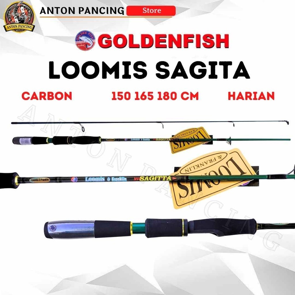 Goldenfish Loomis &amp; Franklin Sagita คันเบ็ดตกปลาคาร์บอนกลวง น้ําหนักเบา ใส่สบาย 150 165 180 สําหรับสระว่ายน้ํา